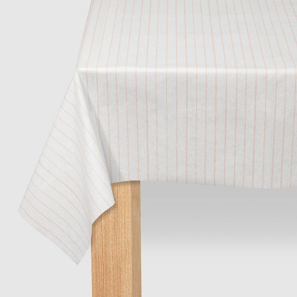 Pink Pinstripe Paper Tablecloth