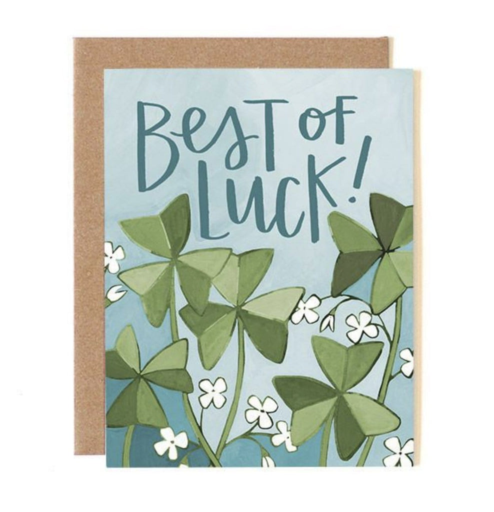 1Canoe2 Greeting Cards Best of Luck Clover Card