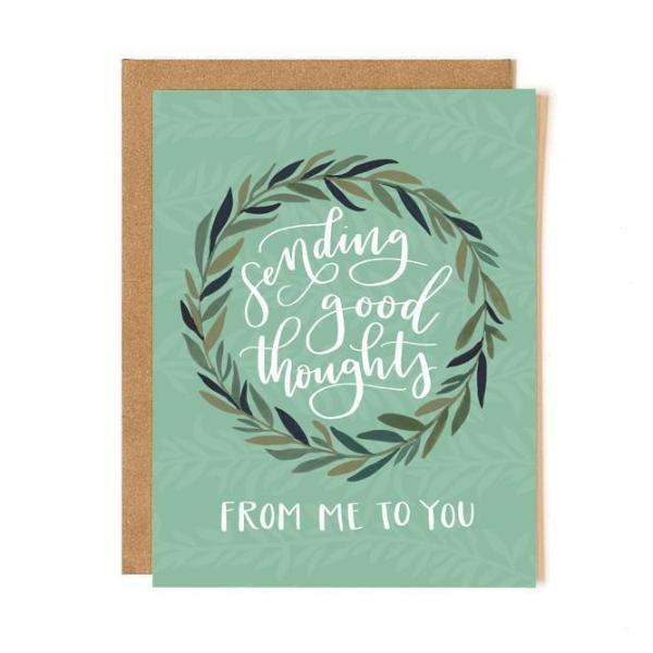 1Canoe2 Greeting Cards Good Thoughts Wreath