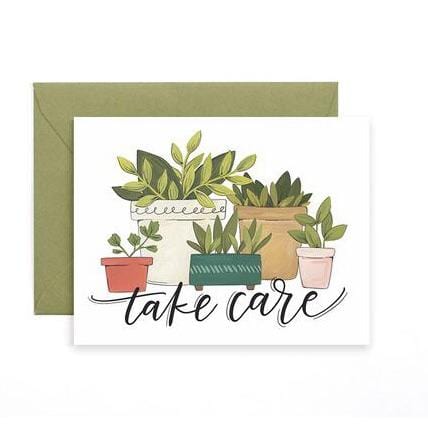 1Canoe2 Greeting Cards Take Care Plants Card