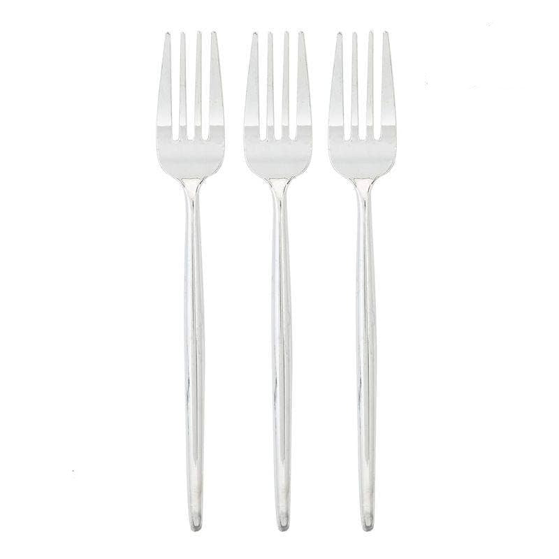 Chic Silver Forks, Plastic