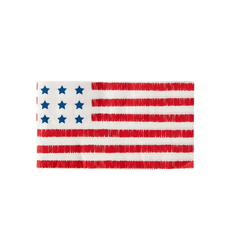American Flag Paper Guest Towel Napkin