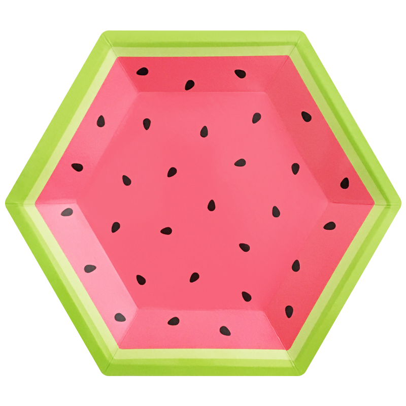 Watermelon Hexagon Plates