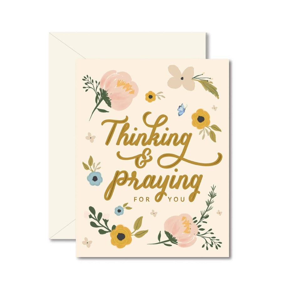 Thinking and Praying Sympathy Card