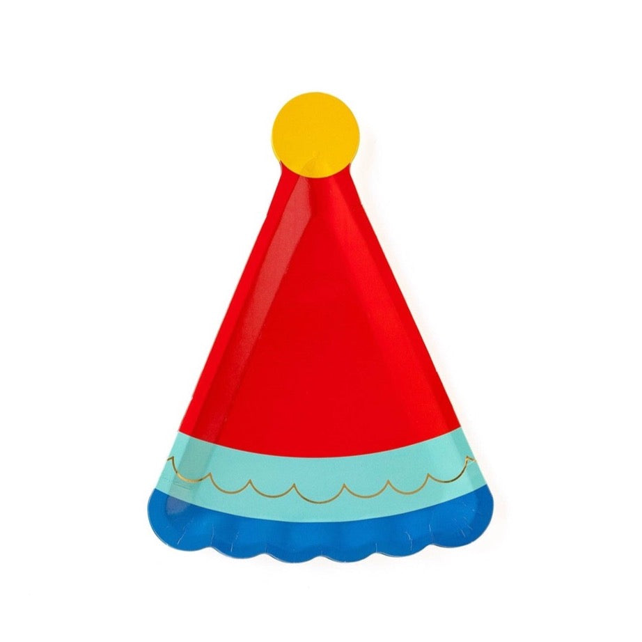 Red Party Hat Plate