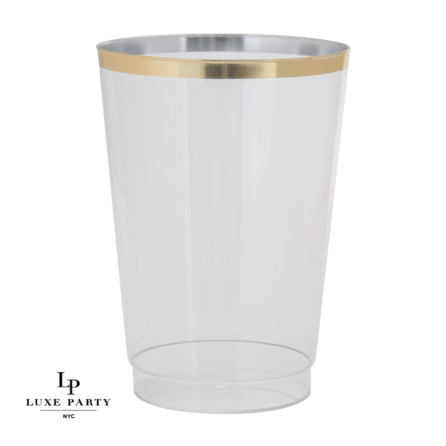 Clear Gold Plastic Cups