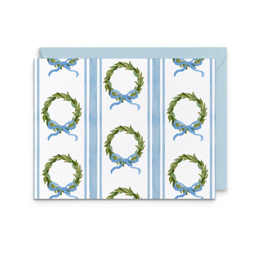 Striped Wreath Notecards: Boxed Set