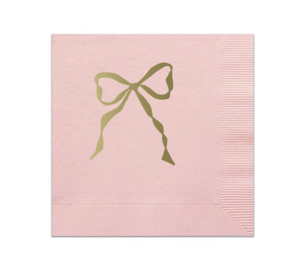 Bow Napkins on Pink