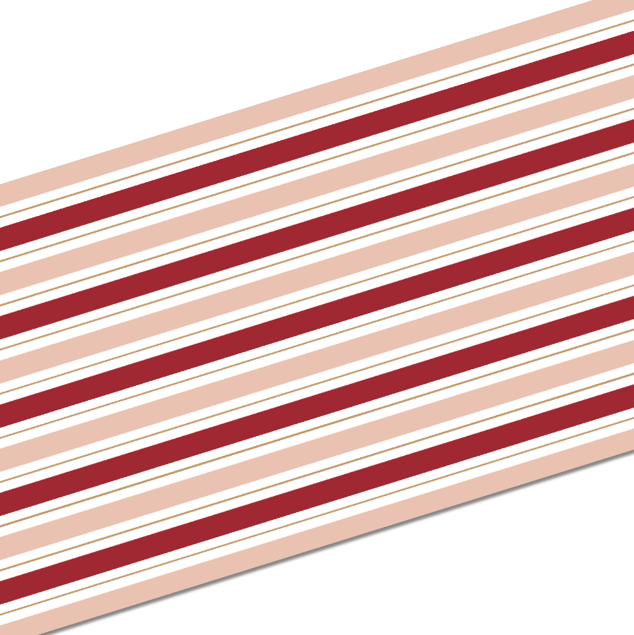 Pink and red Striped Paper Table Runner