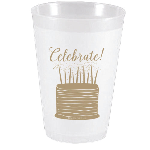 frosted birthday cup