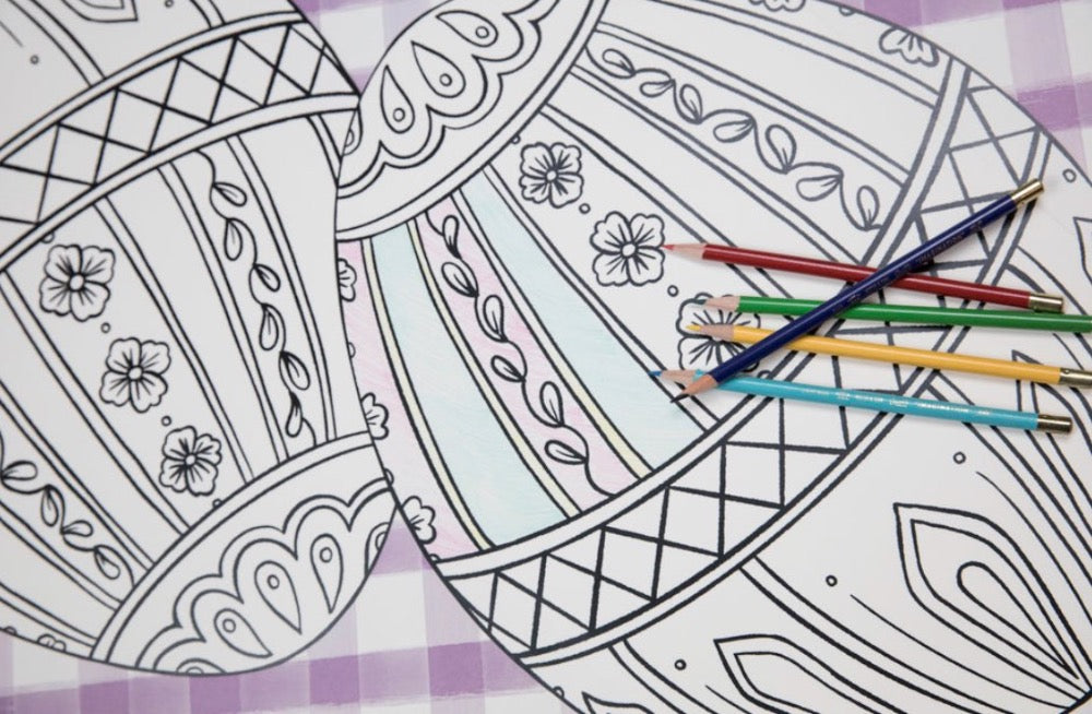 Easter Egg Coloring Placemat
