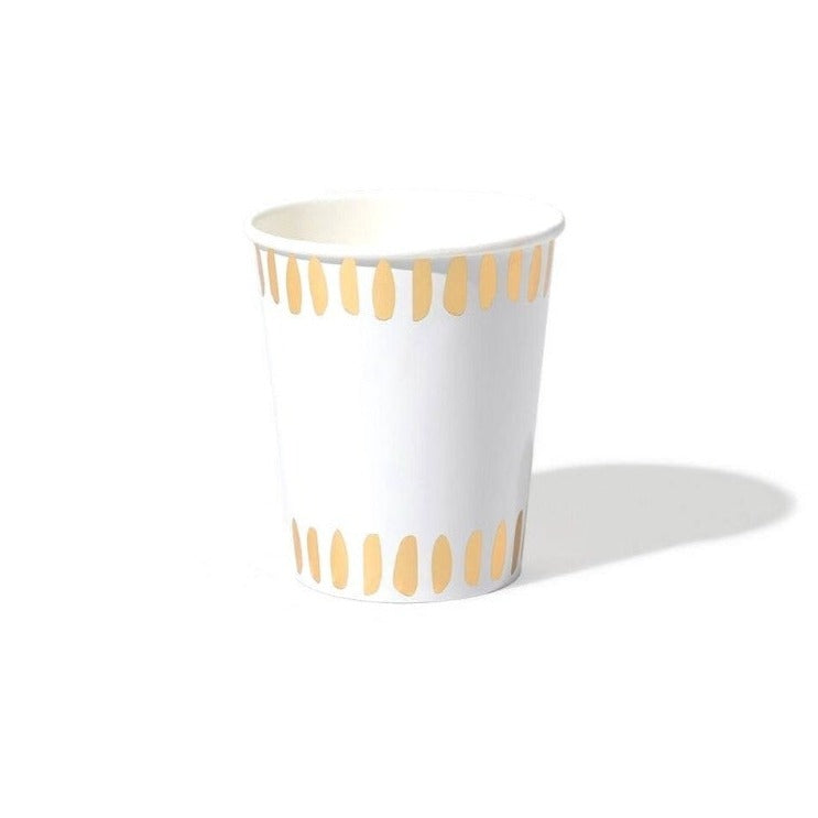 Gold Brushstroke Party Cups