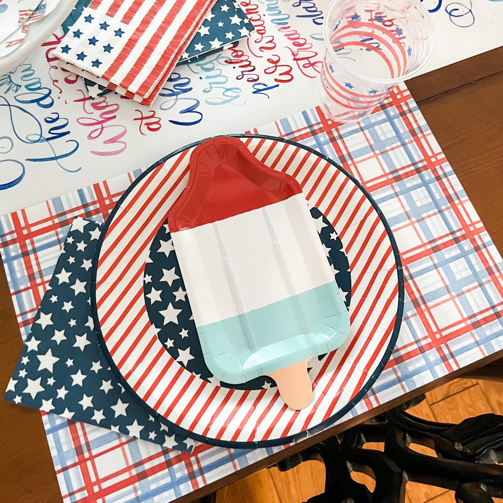 Red White Blue Plaid Placemats