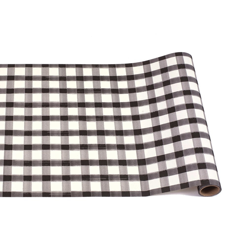 Hester and Cook Black Painted Check Table Runner