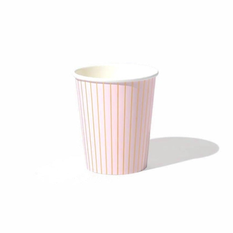 Pale Pink Pinstripe Party Cups