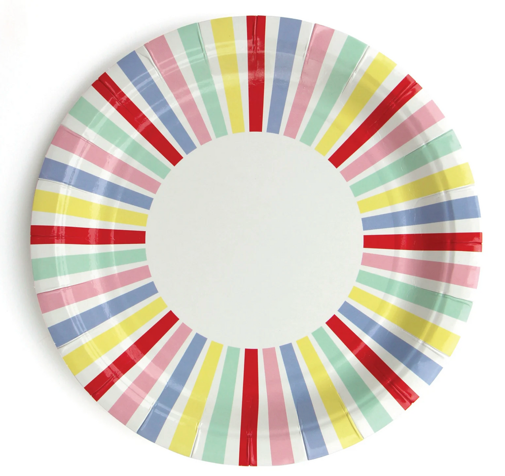 Carnival Multi Striped Plates