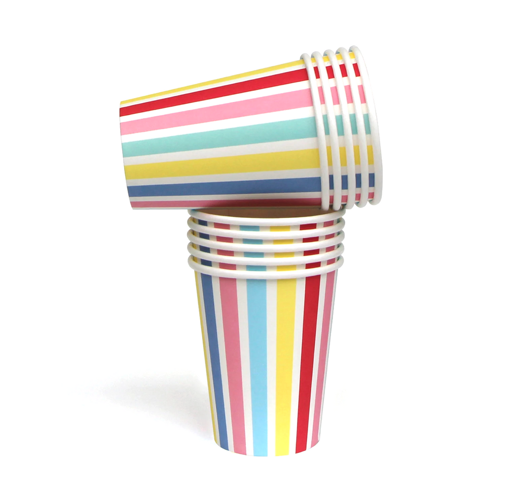 Carnival Multi Stripes Paper Cups