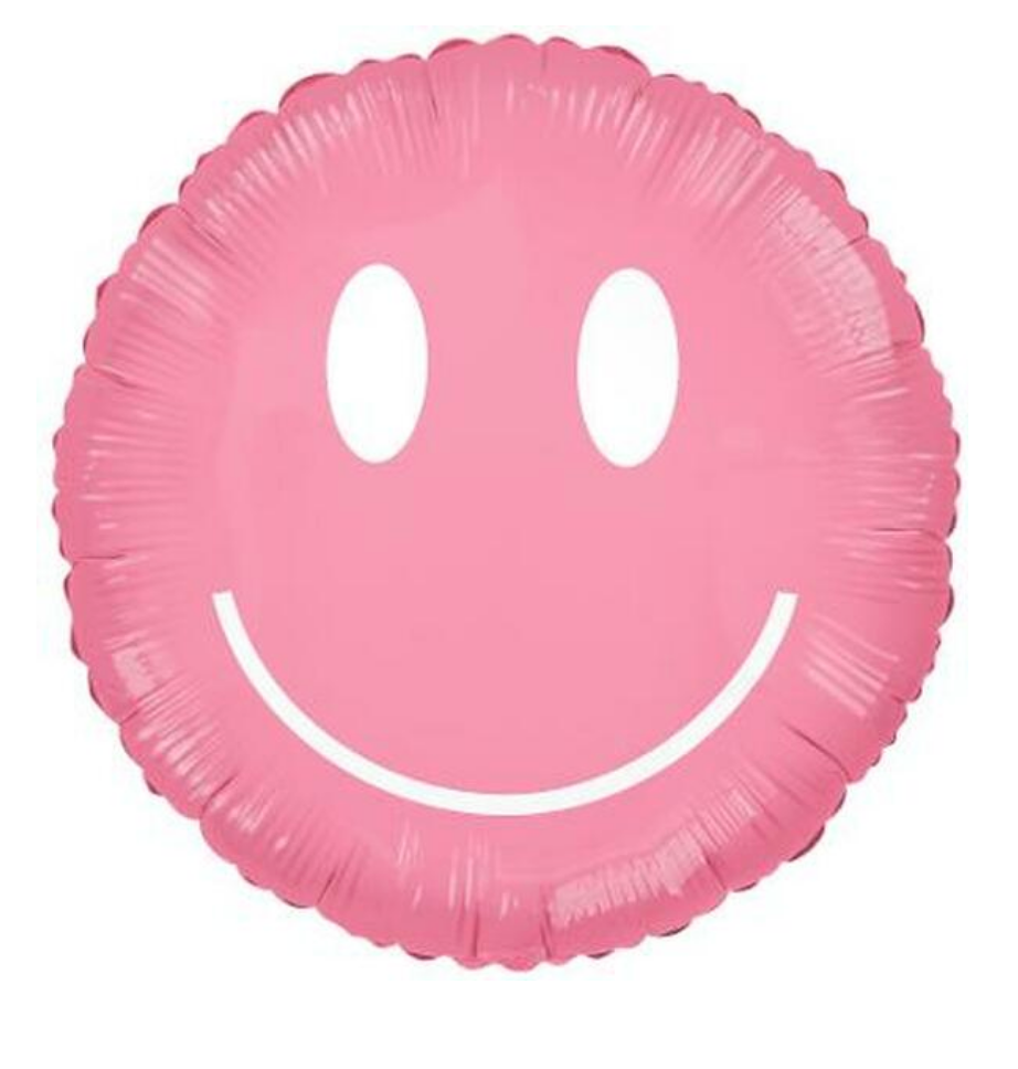 Smiley Face Balloon - Rosie Pink