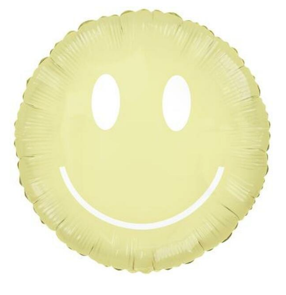 Smiley Face Balloon - Sunny Yellow