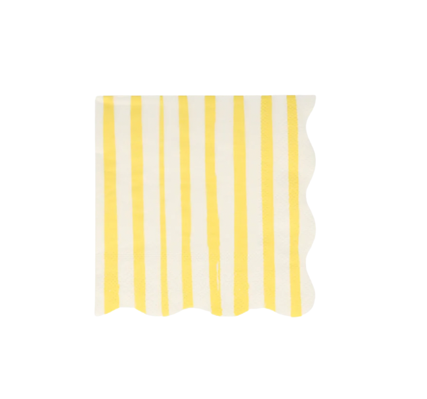 Yellow Stripe Napkins Sm