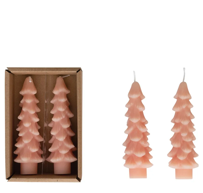Tree Shaped Taper Candles - Pink