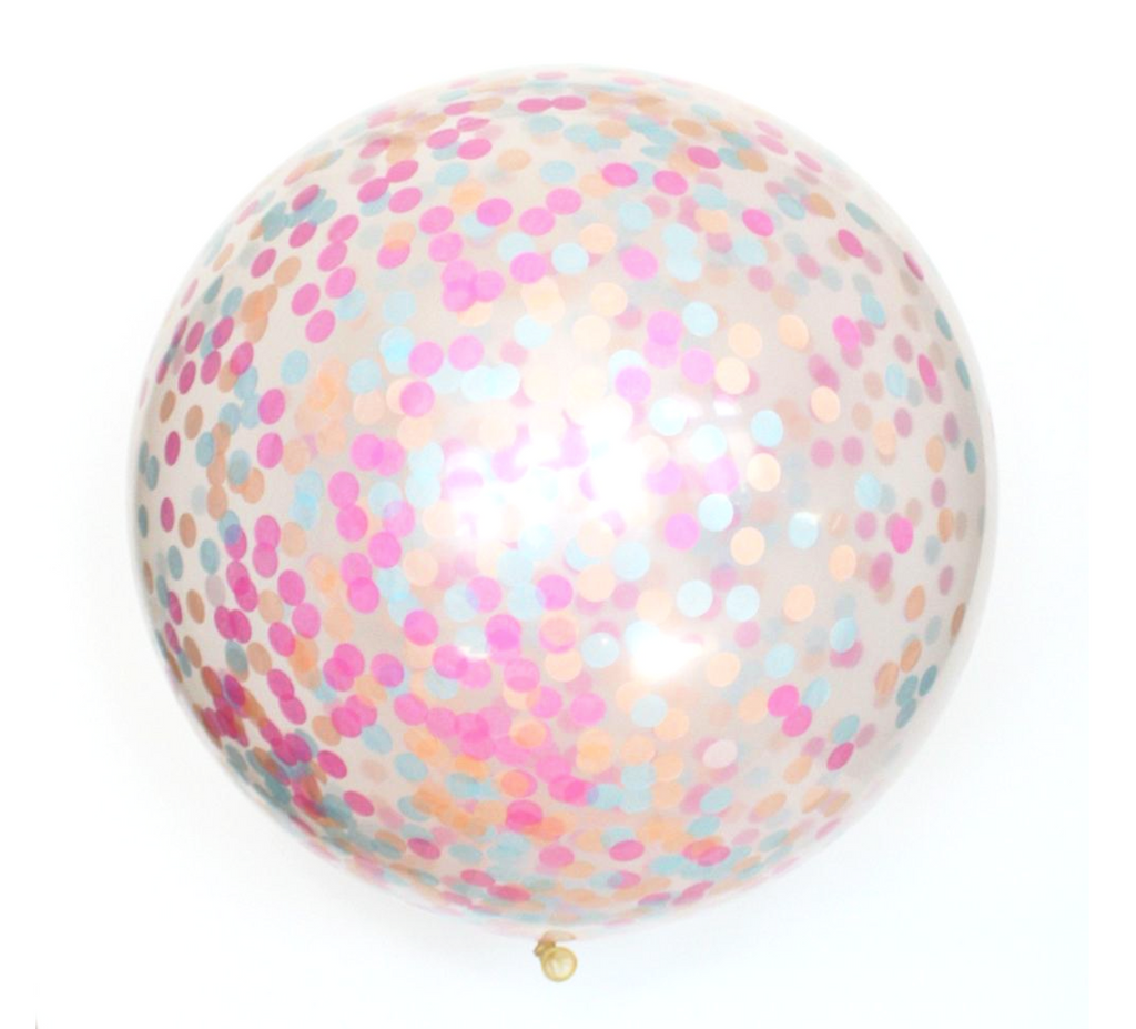 pink confetti balloon