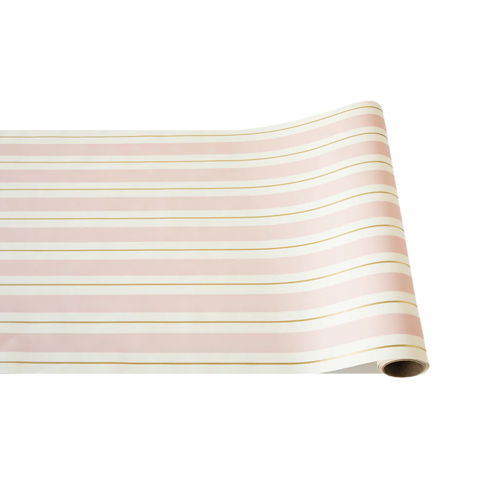 Pink and Gold Awning Stripe Runner