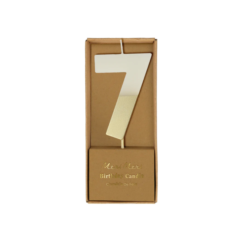 Gold Dipped Number Candle (Make Selection)