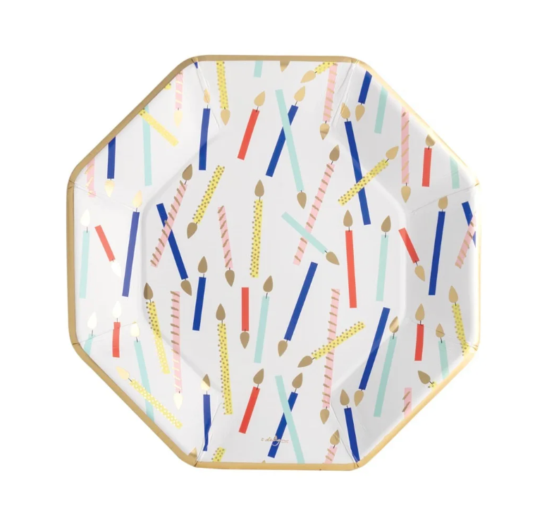 Fanfare Candle Party Plate
