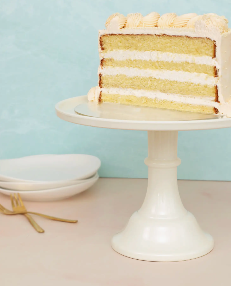 Linen White Cake Stand