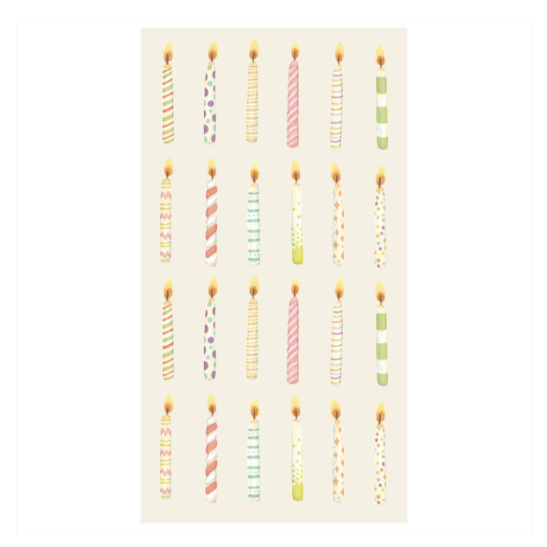 Birthday Candle Guest Napkin - Pastel