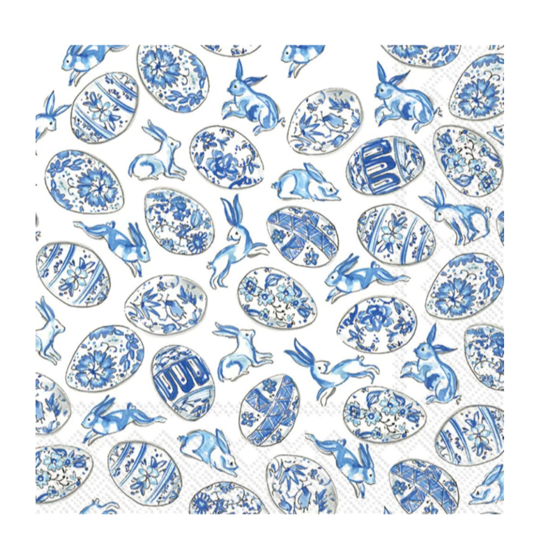 Blue And White Easter Napkin