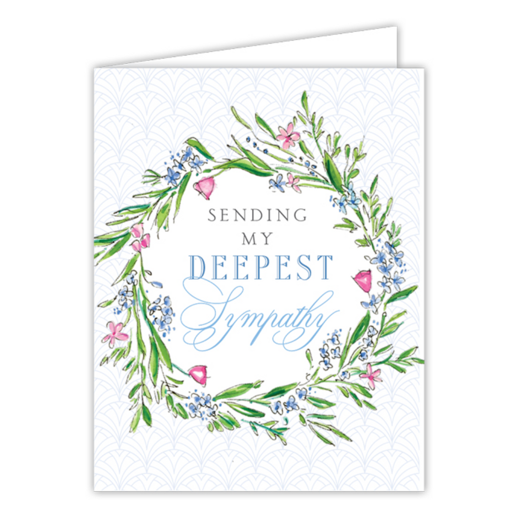 Deepest Sympathy Floral Wreath Card