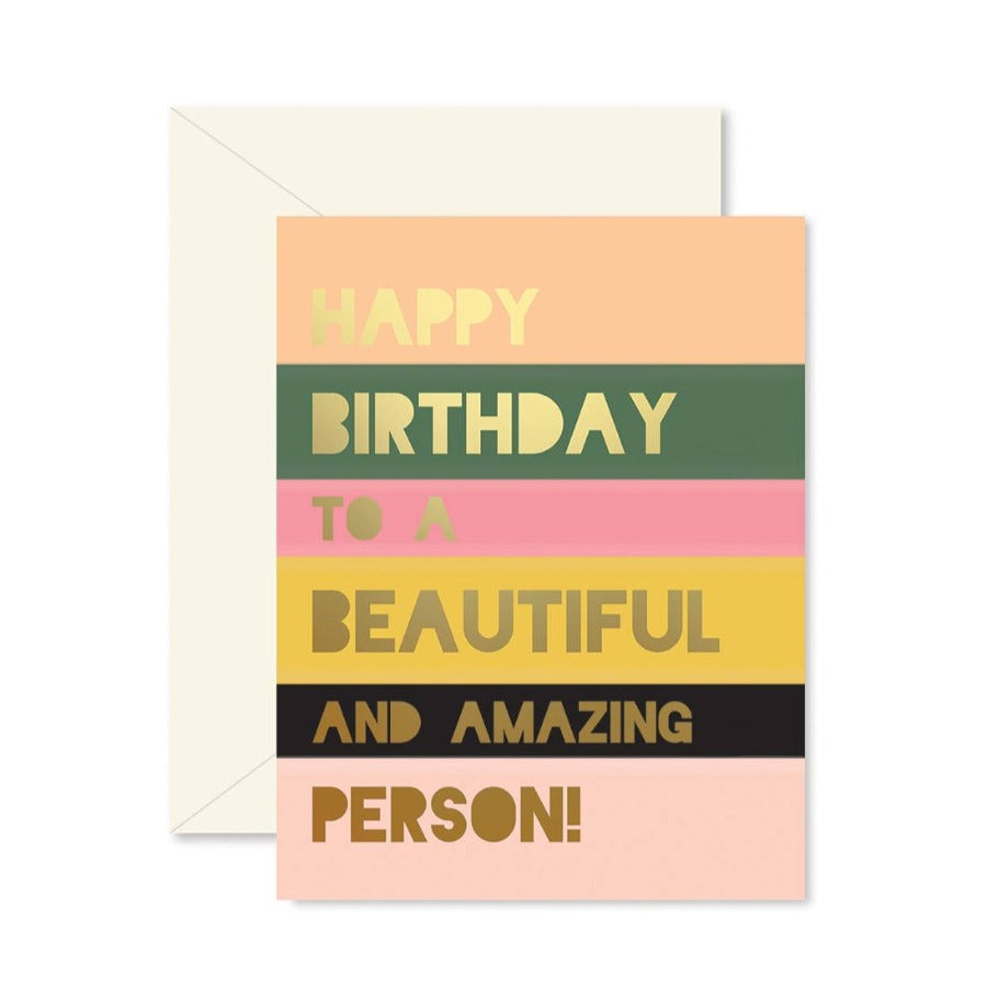 Colorblock Birthday Card