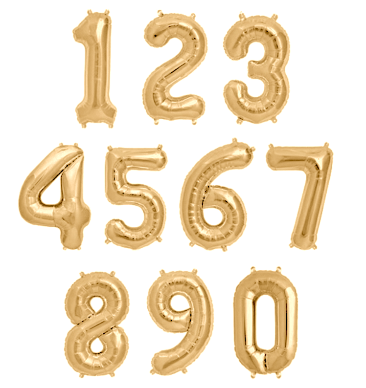 Betallic Balloons Gold Number Balloons (Betallic)