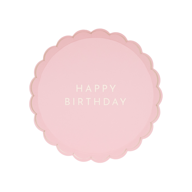 Bonjour Fête Petal Pink Birthday Plate