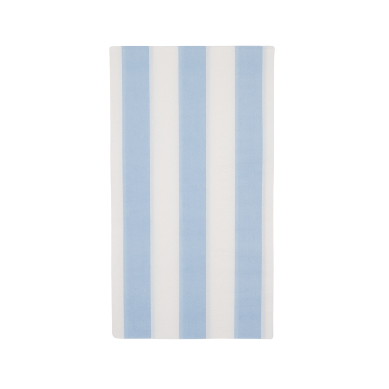 Bonjour Fête Party Sky Blue Cabana Stripe Guest Napkins