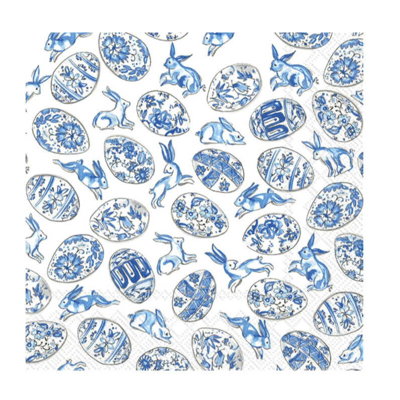 Boston International Easter Blue And White Easter Napkin