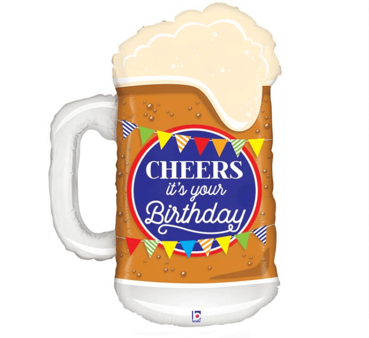 burton + burton Holiday Birthday Beer Mug Balloon