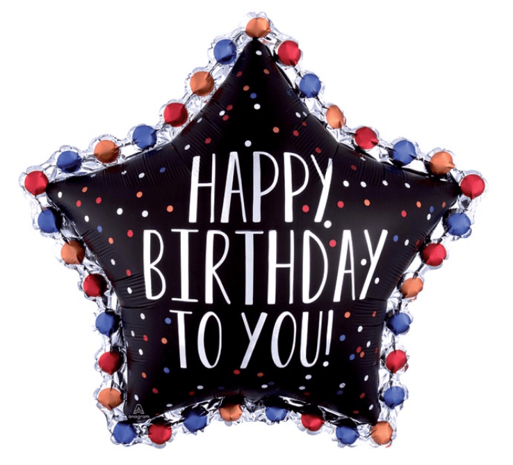 burton + burton Balloons HBD Star Balloon