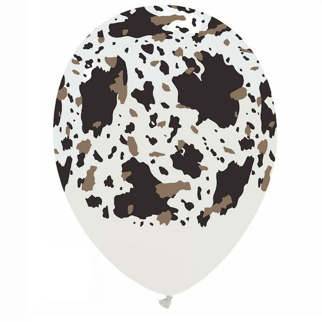 burton+burton Balloons Modern Cow White Printed Latex Balloons 11"