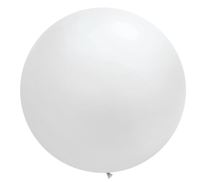 burton+burton Balloons White 3' Latex Balloon