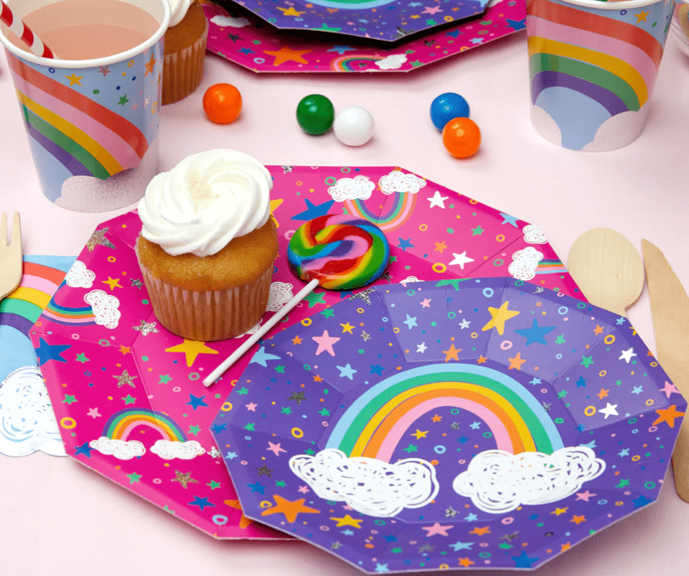 Coterie Party Supplies Party Coterie x Sparkella Rainbow Lg Plates