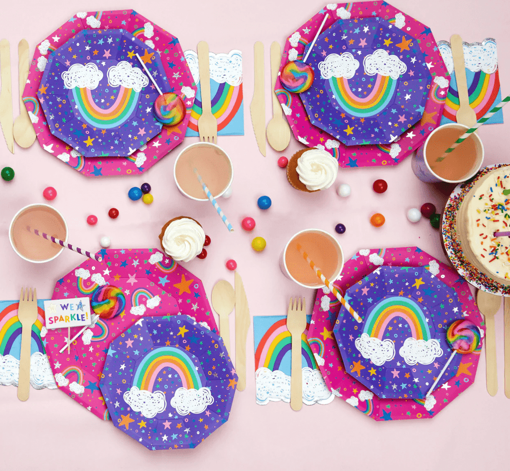 Coterie Party Supplies Party Coterie x Sparkella Rainbow Lg Plates