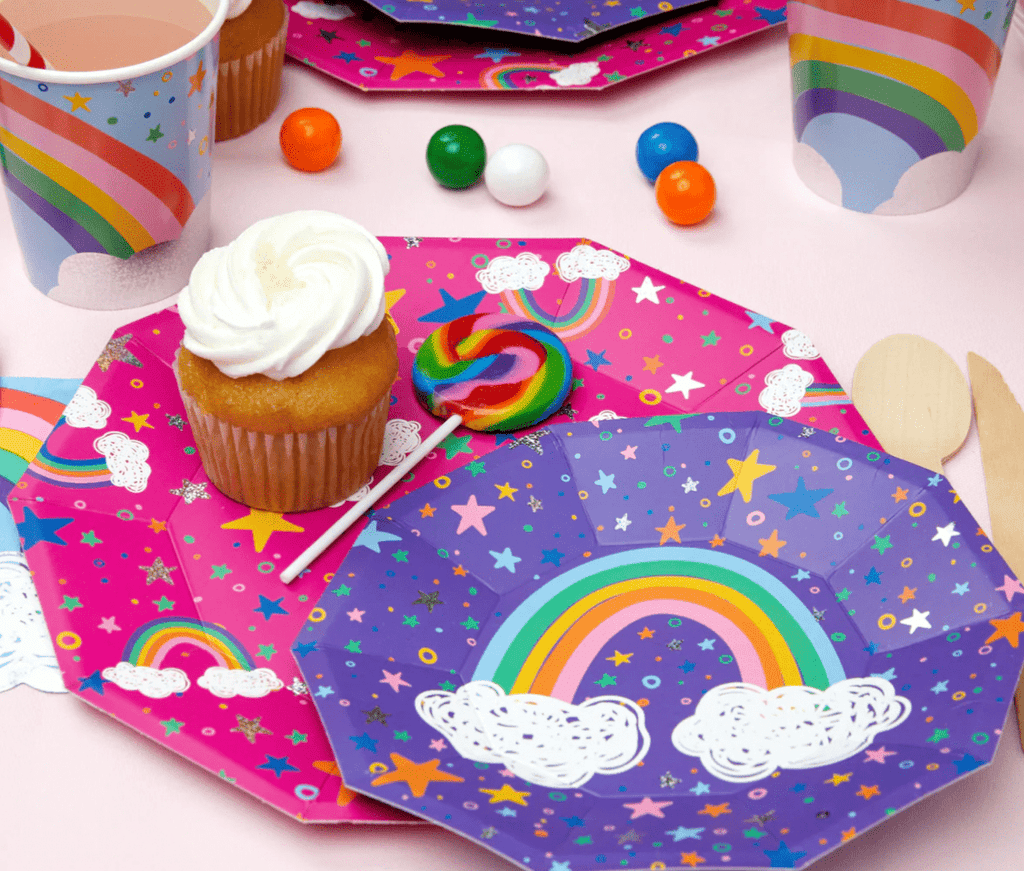 Coterie Party Supplies Party Coterie x Sparkella Rainbow Sm Plates