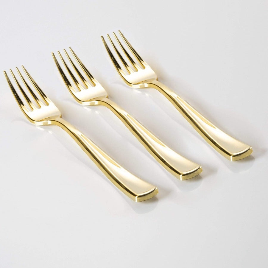 Gold Plastic Forks