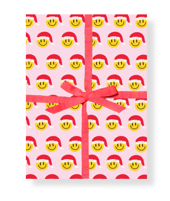 Smiley Santa Wrapping Paper