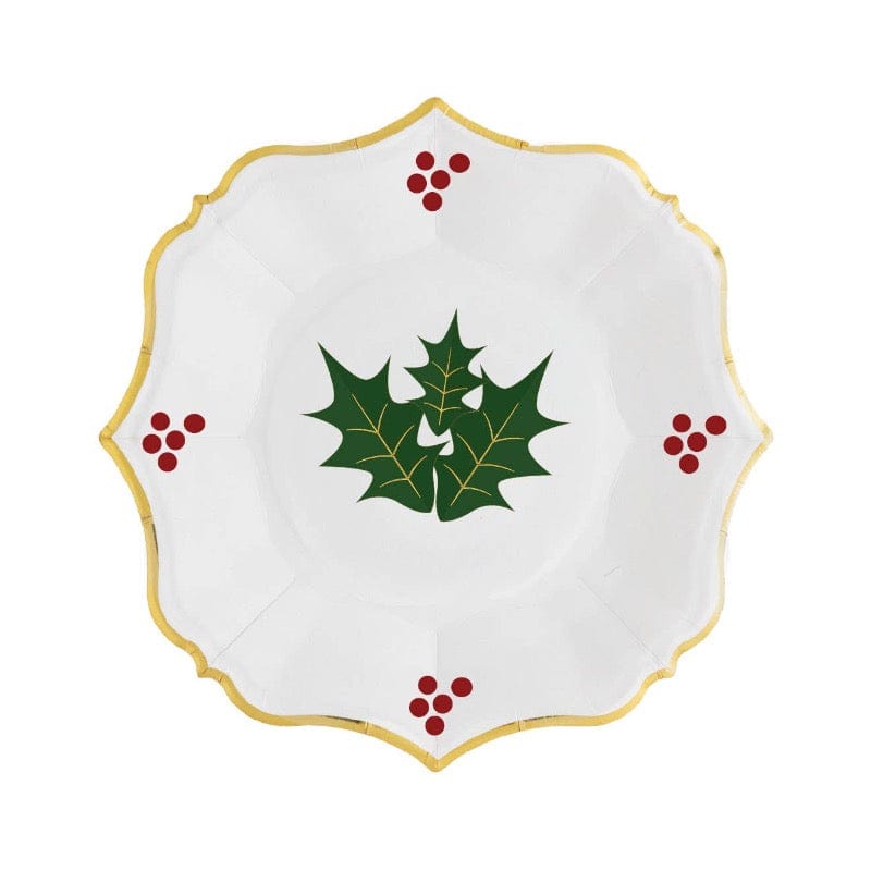 Eid Creations Christmas Noel White Dessert Plates