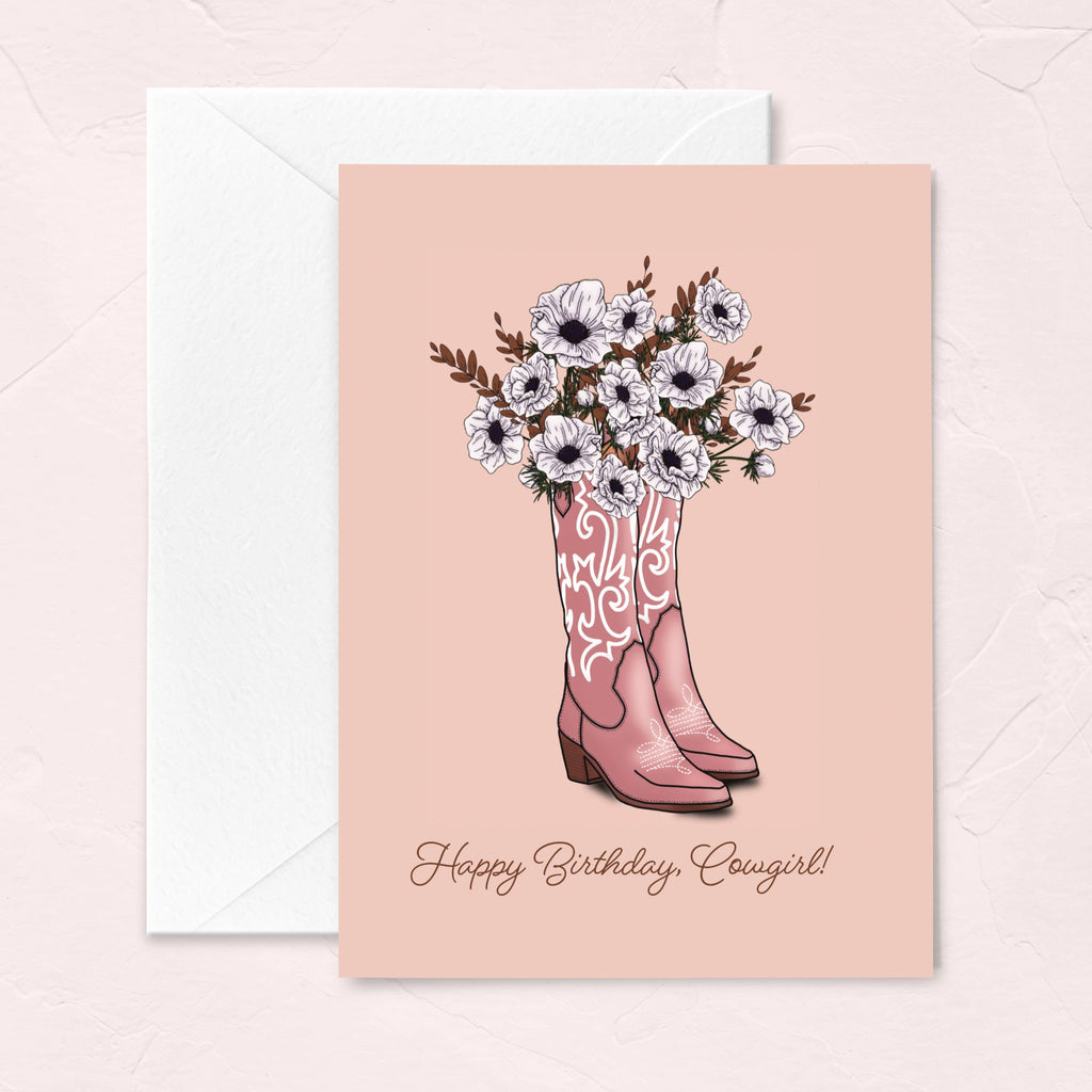 FioriBelle Greeting Cards Cowgirl Birthday Card