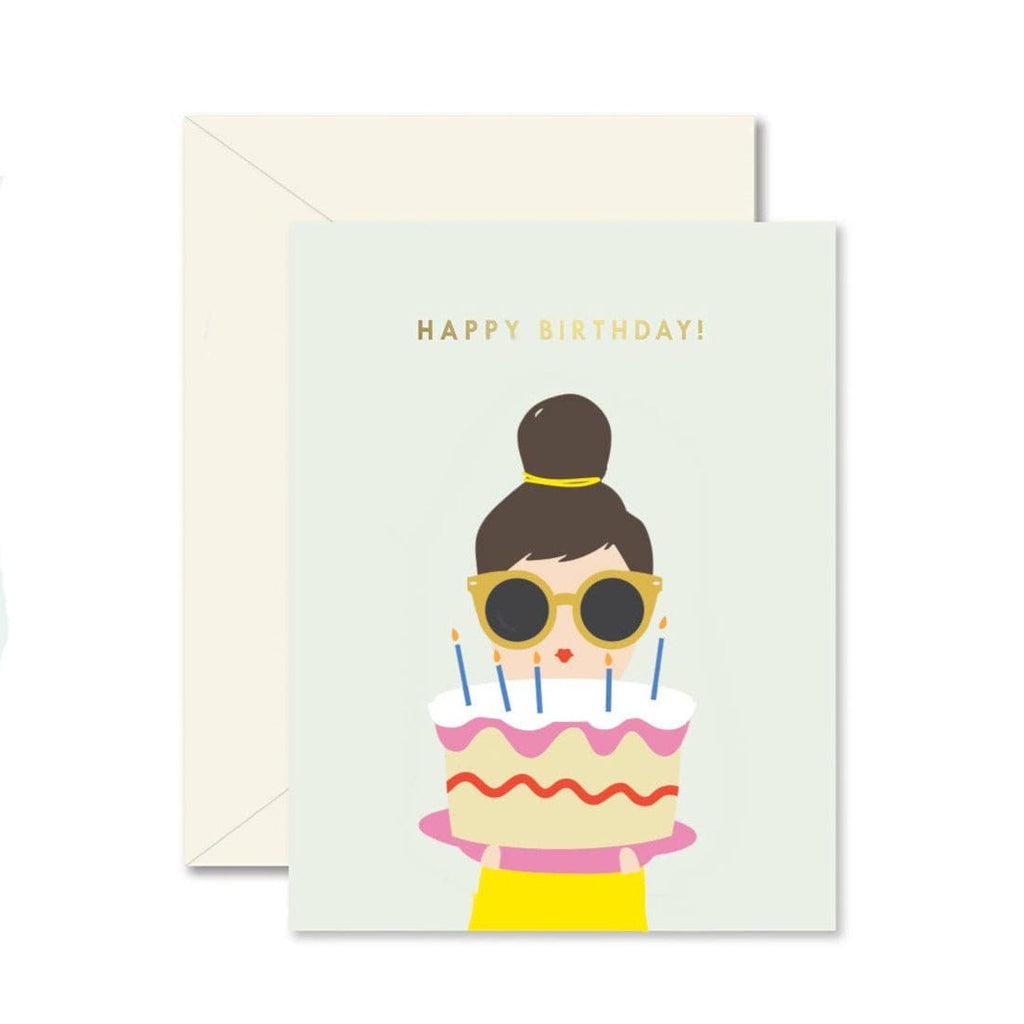 Ginger P. Designs Greeting Cards Cake Lady Birthday Greeting Card